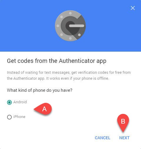 فعال سازی ورود دو مرحله ای google authenticator روی گوشی