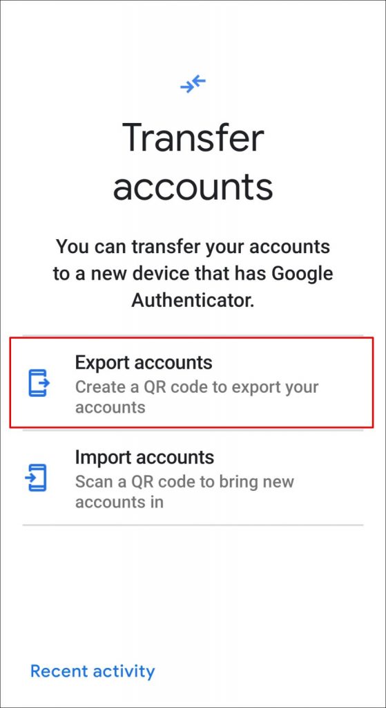 نحوه انتقال google authenticator روی گوشی جدید